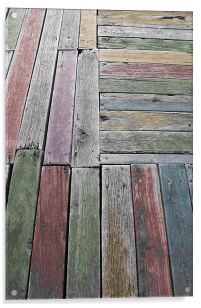Painted Planks Acrylic by Adrian Wilkins