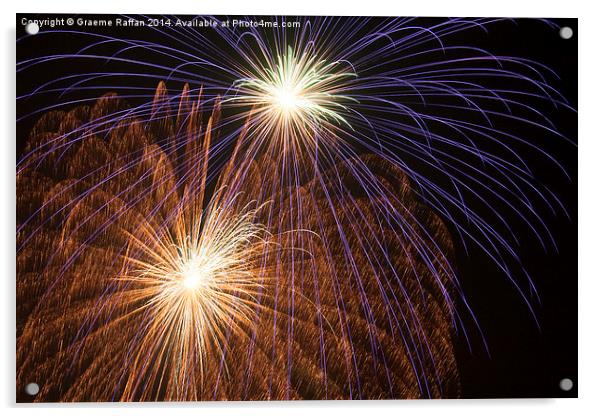  Fireworks Acrylic by Graeme Raffan