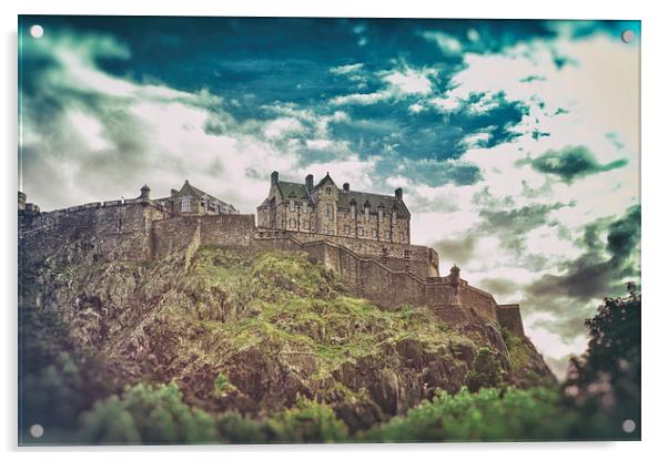 Edinburgh Castle Acrylic by Fraser Hetherington