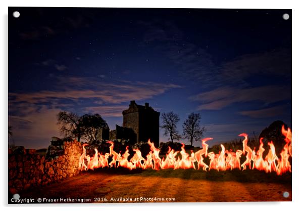 Castle Burn Acrylic by Fraser Hetherington