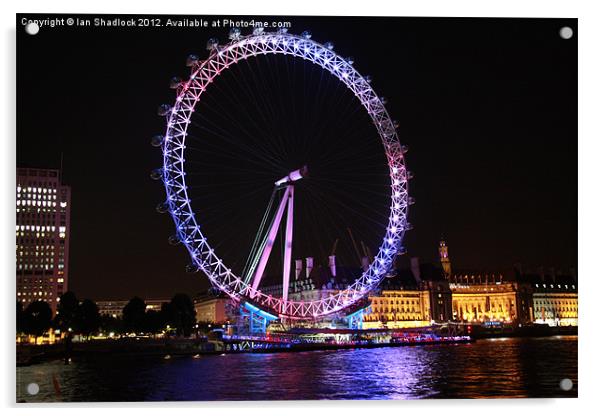 London Eye. Acrylic by Ian Shadlock