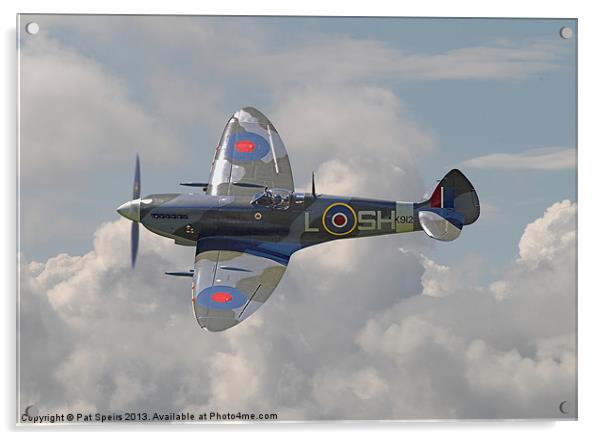 Supermarine Spitfire Acrylic by Pat Speirs