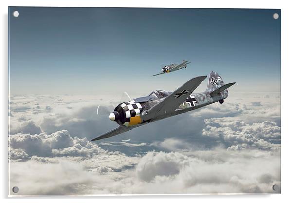 Luftwaffe - FW190 Acrylic by Pat Speirs