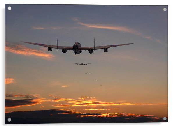 Lancaster - At the going down of the sun.. Acrylic by Pat Speirs