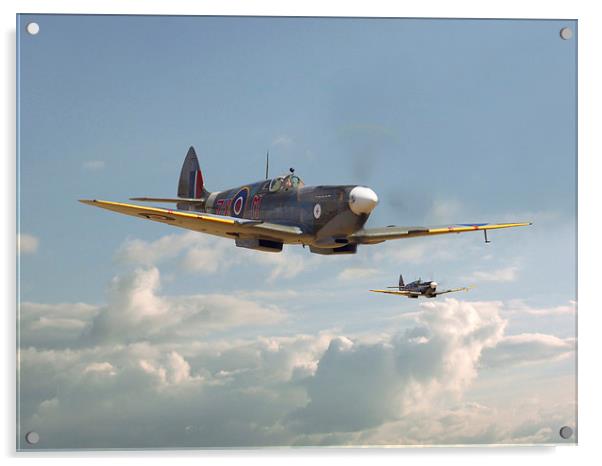 Spitfire - Twos Company Acrylic by Pat Speirs