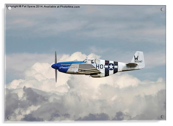 P51 Mustang - Gallery No. 2 Acrylic by Pat Speirs