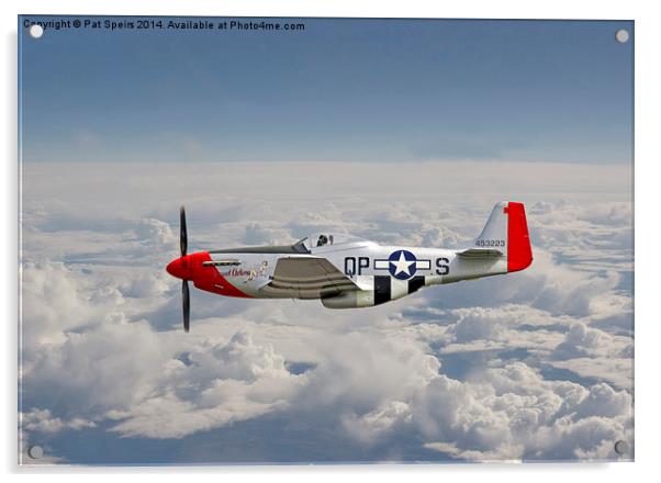P51 Mustang - Gallery No. 4 Acrylic by Pat Speirs