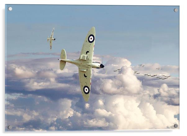  Spitfire - '.....to so few'. Acrylic by Pat Speirs