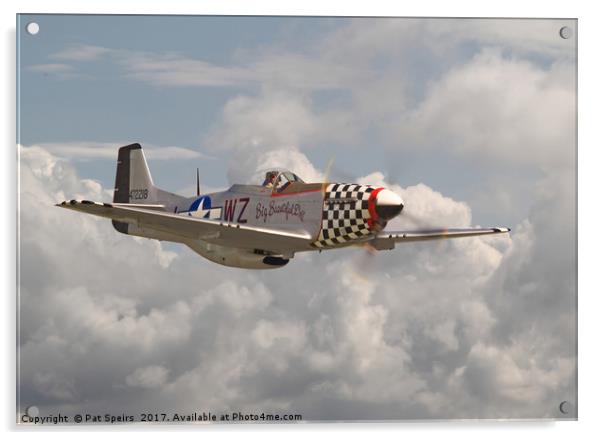 P51 Mustang - WW2 Classic Icon Acrylic by Pat Speirs