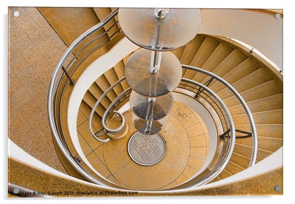 Curling Staircase Acrylic by Ann Garrett