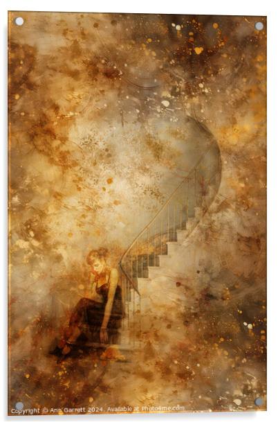 Ghost on the Stairs Acrylic by Ann Garrett