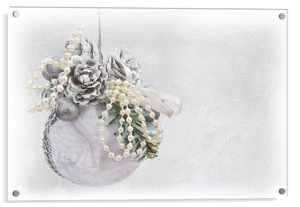 Christmas Bauble Acrylic by Ann Garrett