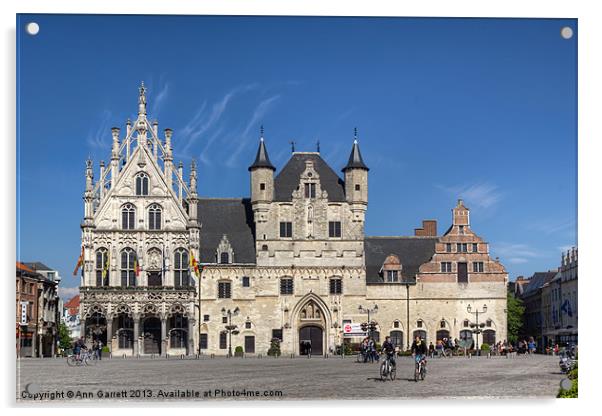 The Town Hall, Mechelen, Belgium Acrylic by Ann Garrett