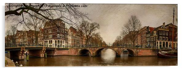 Amsterdam Panorama Acrylic by Ann Garrett
