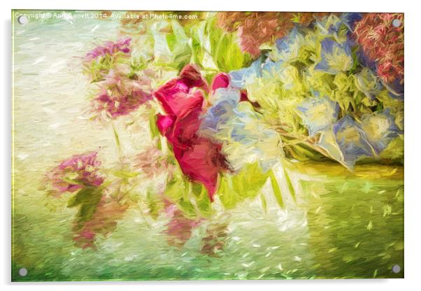 Summer Flowers Acrylic by Ann Garrett