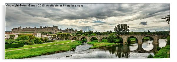 Cite de Carcassonne Panorama Acrylic by Ann Garrett