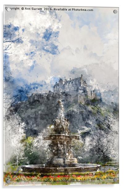 Edinburgh Castle Edinburgh Acrylic by Ann Garrett