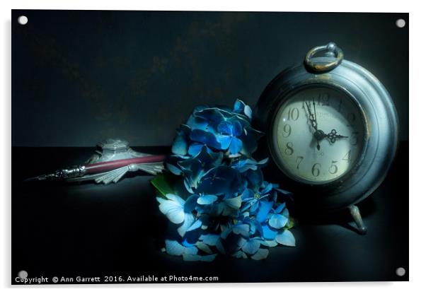 Hydrangea Time Acrylic by Ann Garrett
