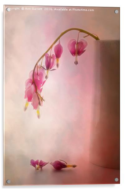 Bleeding Heart Acrylic by Ann Garrett