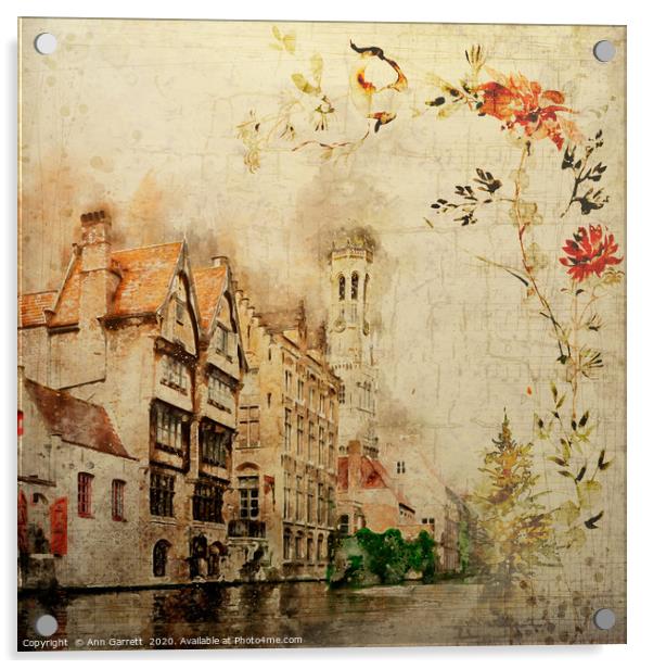 Vintage Bruges Acrylic by Ann Garrett
