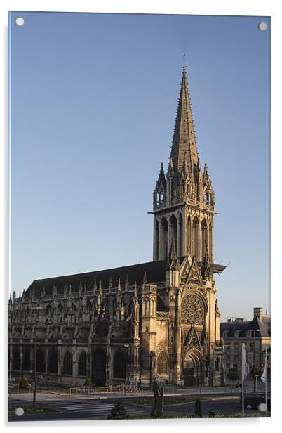 Church of Saint-Pierre, Caen, France Acrylic by Ann Garrett