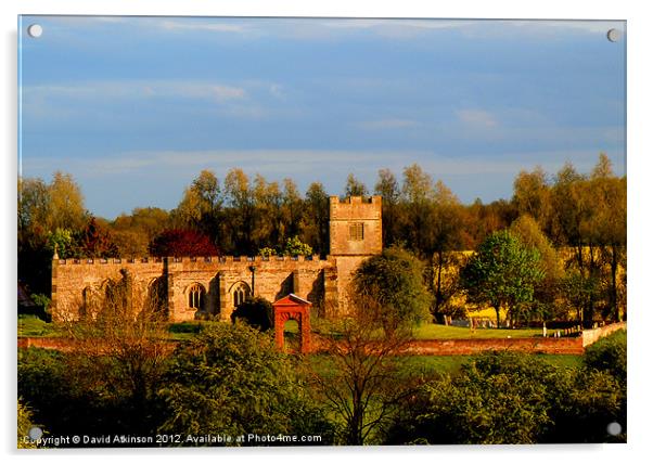 St Giles Church Warwickshire Acrylic by David Atkinson