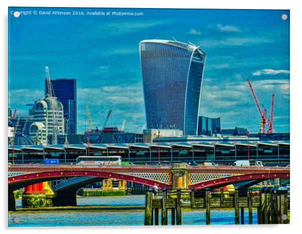 London Walkie Talkie Acrylic by David Atkinson