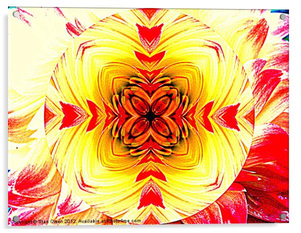 Crossed Petals Acrylic by Stan Owen