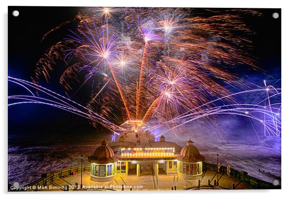 Cromer fireworks Acrylic by Mark Bunning