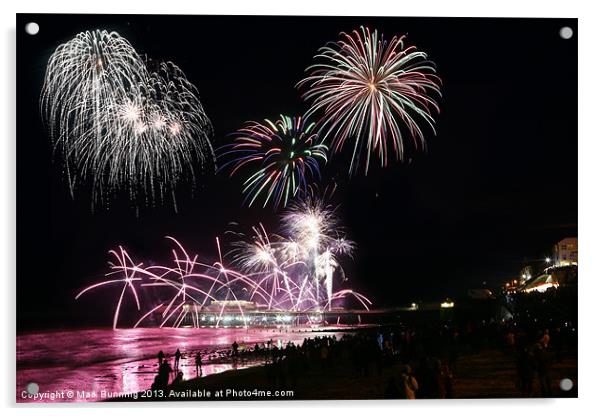 Cromer Fireworks 1 Acrylic by Mark Bunning