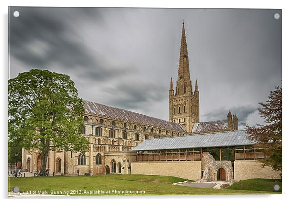 Norwich Cathedral Acrylic by Mark Bunning