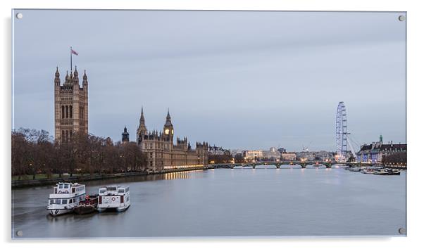 British Parliament Acrylic by Vinicios de Moura