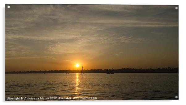 Nile Sunset Acrylic by Vinicios de Moura