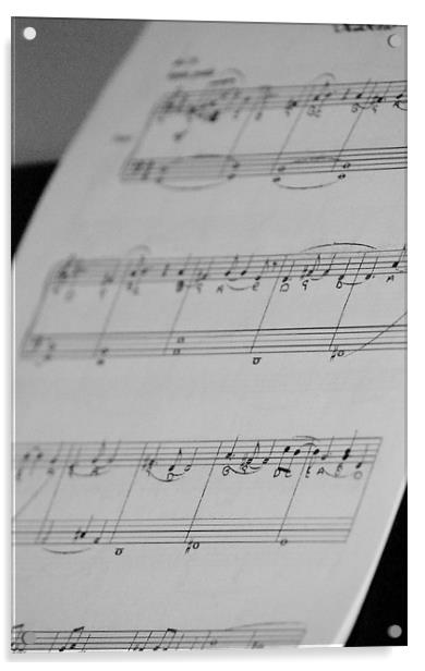 Sheet music Acrylic by Frankie Arkell