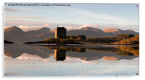 Castle Stalker Acrylic by duncan speirs