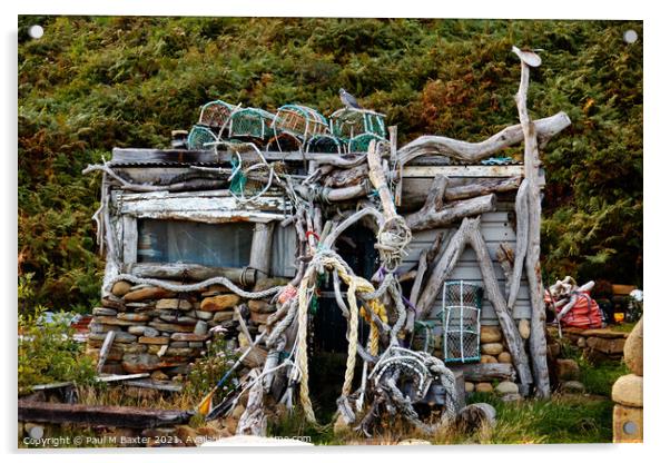 Fisherman's Hut at Mulgrave Acrylic by Paul M Baxter