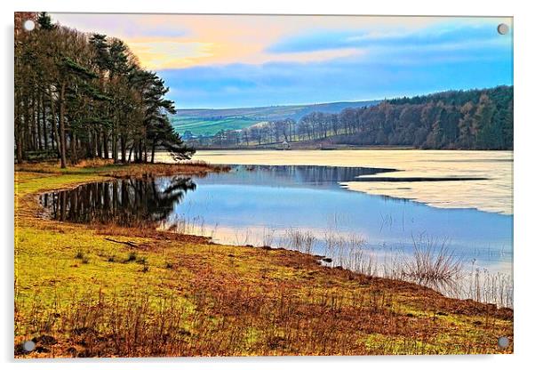 Swinsty Reservoir Thaws Acrylic by Paul M Baxter