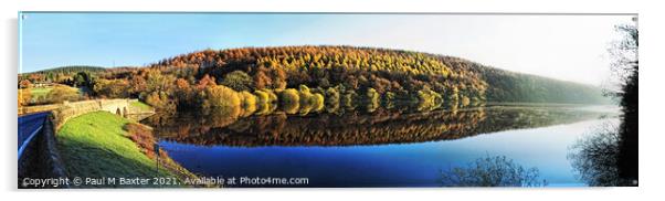 Lindley Wood Reservoir Acrylic by Paul M Baxter