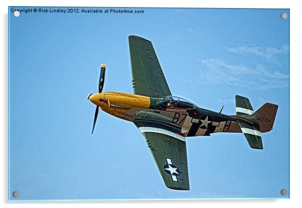 P51 mustang Acrylic by Rick Lindley