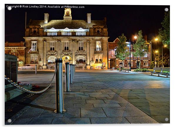  Municipal Buildings Crewe Acrylic by Rick Lindley