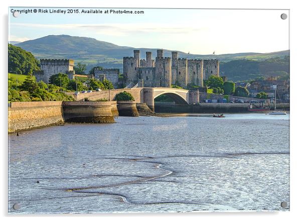  Conwy Castle Acrylic by Rick Lindley