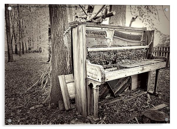  The Old Piano Acrylic by Rick Lindley