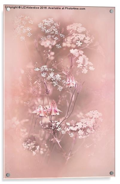  Bouquet in Pastel Pink Acrylic by LIZ Alderdice