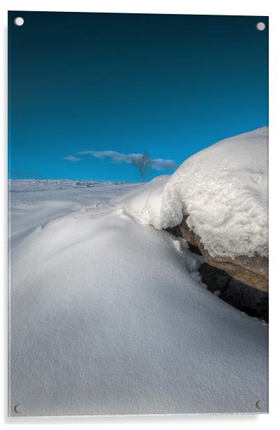Snow Drift on Stanage Edge Acrylic by Natures' Canvas: Wall Art  & Prints by Andy Astbury