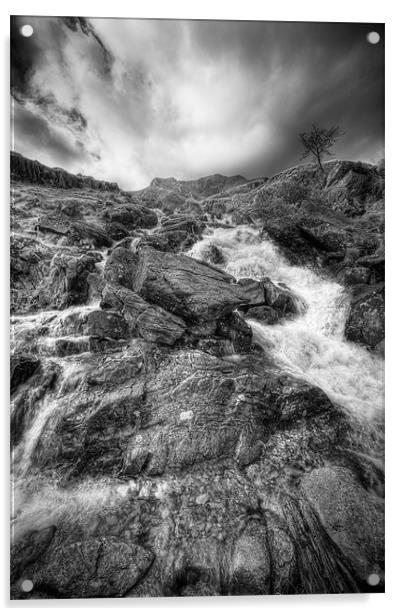Rhaeadr Idwal Waterfall Acrylic by Natures' Canvas: Wall Art  & Prints by Andy Astbury
