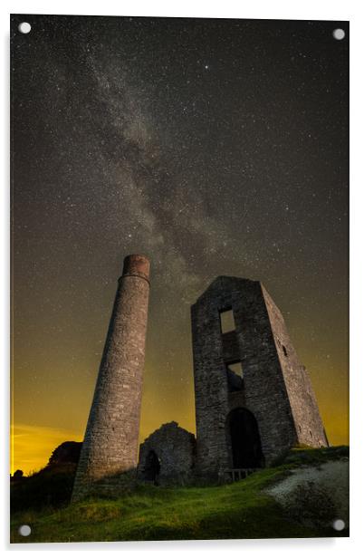 Milky Way Over Old Mine Buildings.No2 Acrylic by Natures' Canvas: Wall Art  & Prints by Andy Astbury