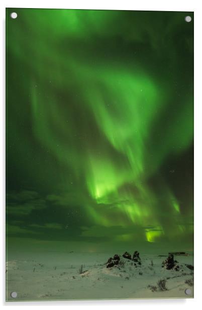 Aurora Borealis or Northern Lights. Acrylic by Natures' Canvas: Wall Art  & Prints by Andy Astbury