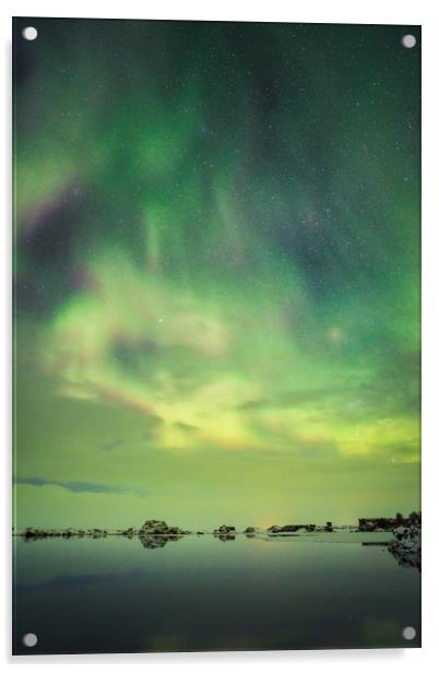 Aurora Behind Clouds. Acrylic by Natures' Canvas: Wall Art  & Prints by Andy Astbury