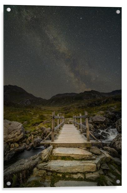 The Milky Way over Snowdonia, North Wales Acrylic by Natures' Canvas: Wall Art  & Prints by Andy Astbury