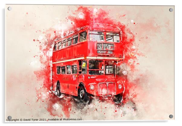 London's Storied Red Routemaster Unveiled Acrylic by David Tyrer